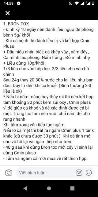 BRON TOX Phòng Trị cạ mình nằm đáy. nhớt màng trắng...