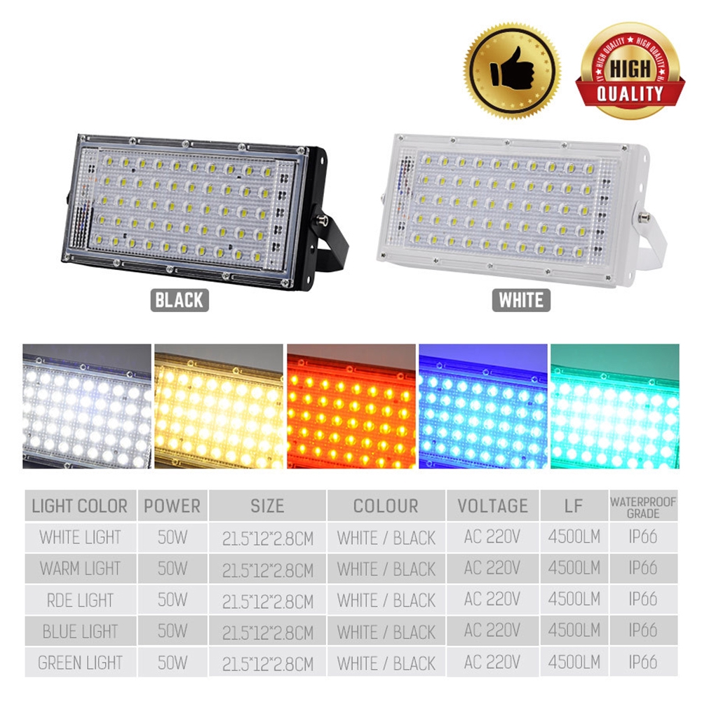 Đèn Led Chiếu Sáng Ngoài Trời Chống Nước 50w