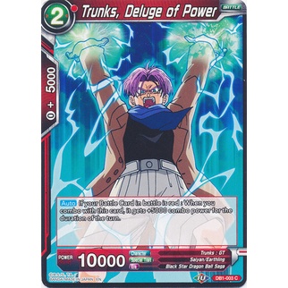 Thẻ bài Dragonball - TCG - Trunks, Deluge of Power / DB1-003'