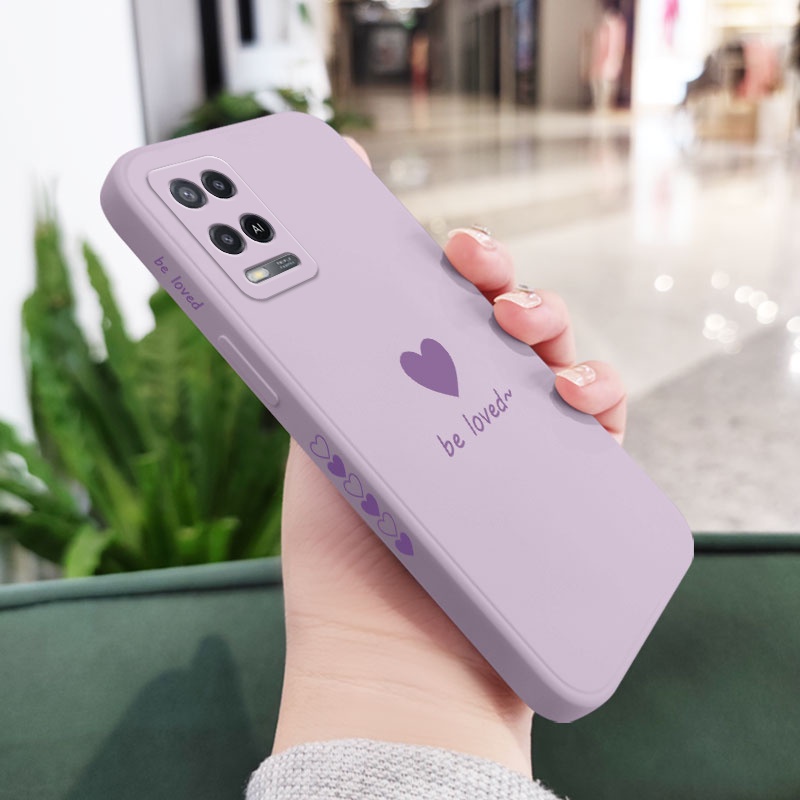 Ốp Điện Thoại Mềm Họa Tiết Trái Tim Đơn Giản Sáng Tạo Cho OPPO A54 A74 A33 A53 2020 A52 A72 A92 4G 5G