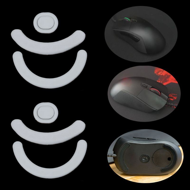 SHAS 2 Sets/pack Tiger Gaming Mouse Feet Mouse Skate For logitech G403 G603 G703 Gaming Mouse White Mouse Glides Curve Edge