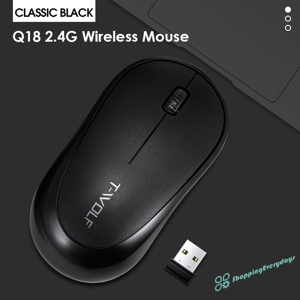 Chuột Quang Không Dây Siêu Mỏng Sv Q18 2.4ghz 1000dpi
