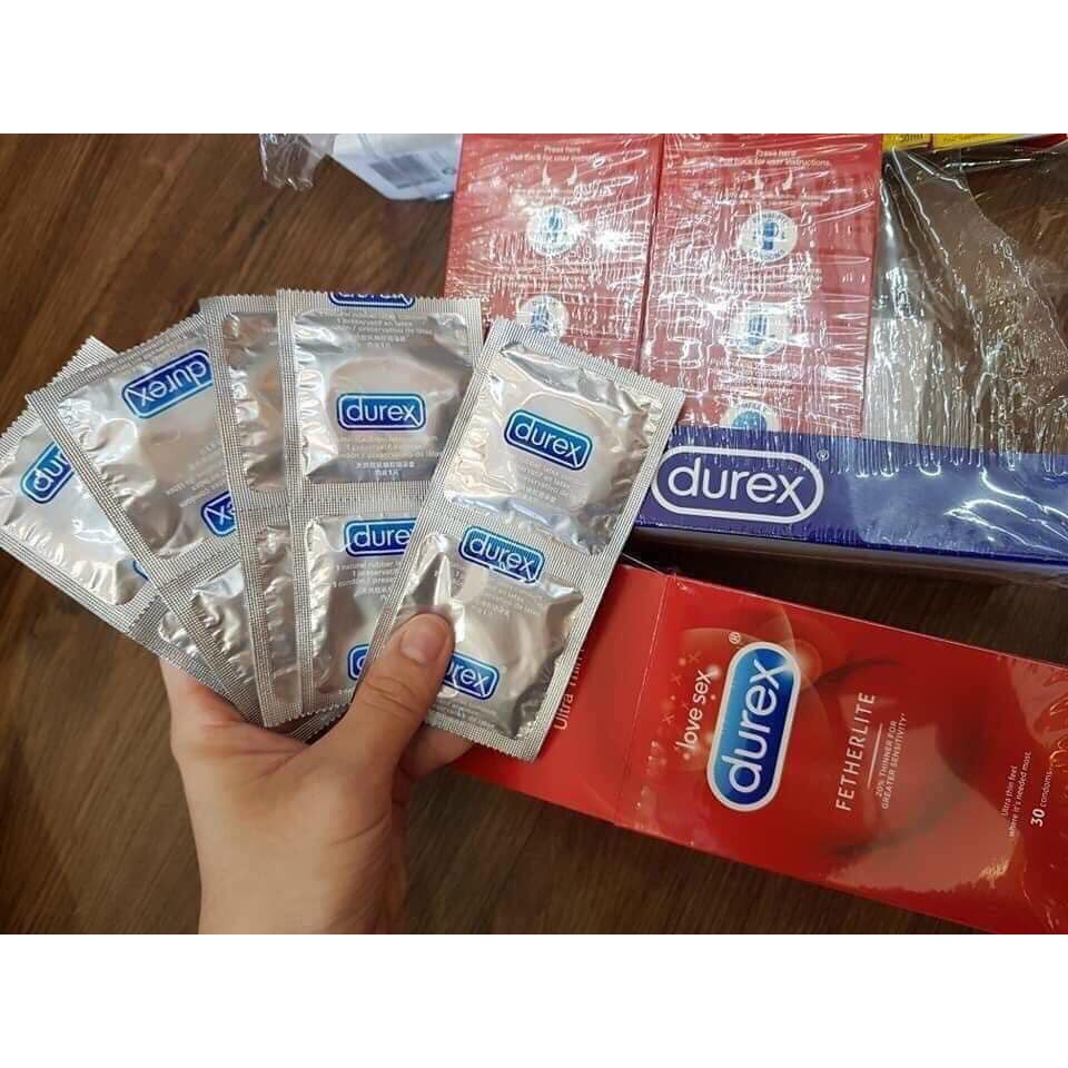 Bao cao su siêu mỏng siêu dai Durex hộp 30 chiếc - xuất xứ Úc