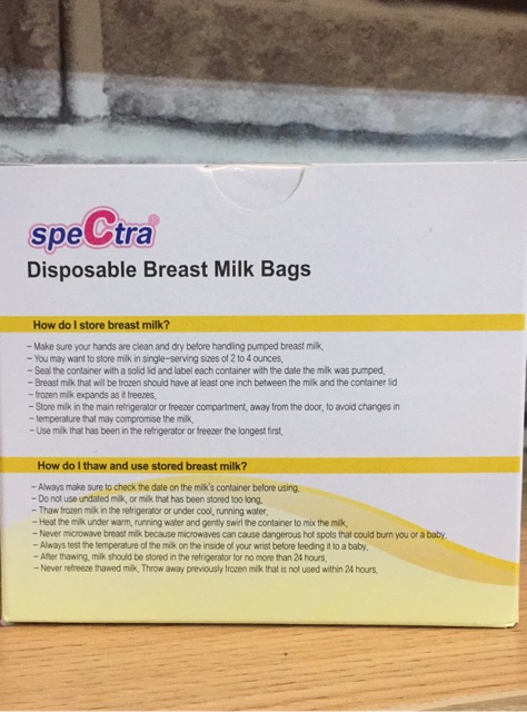 Túi trữ sữa Spectra 30 túi