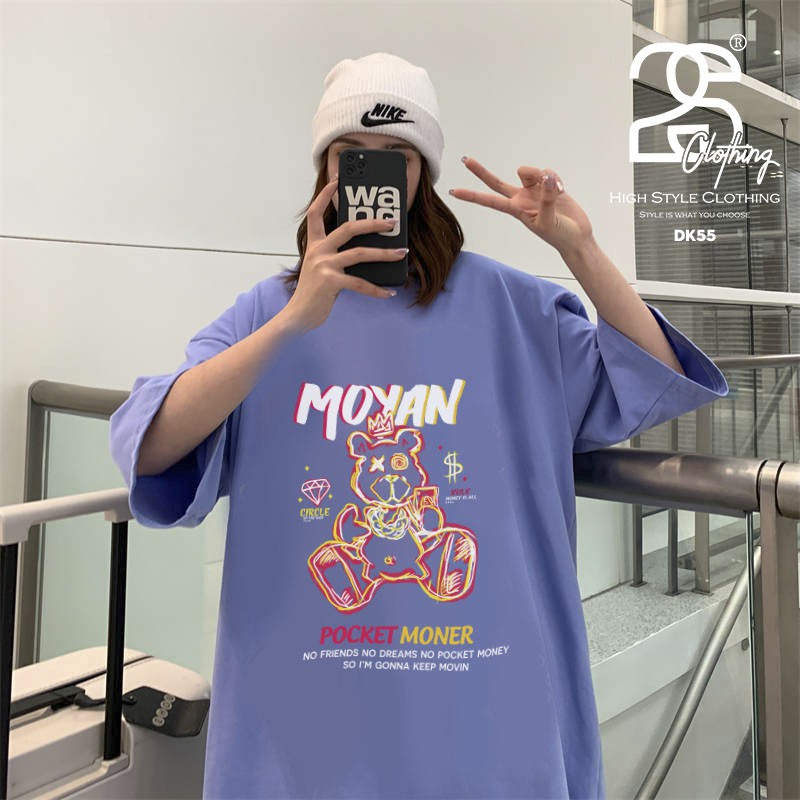 Áo Phom Rộng Streetwear Dáng Oversize 2S Clothing, Áo Phông Nelly Tay Lỡ Deathrow Hình Gấu Kute DK55 | BigBuy360 - bigbuy360.vn