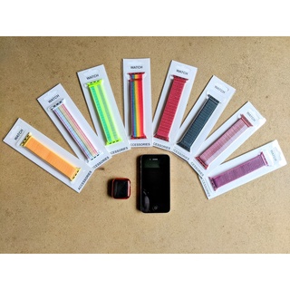 Dây đeo đồng hồ Nylon Loop viền màu dùng cho Apple Watch series 1/2/3/4/5 size 38/40mm và 42/44mm
