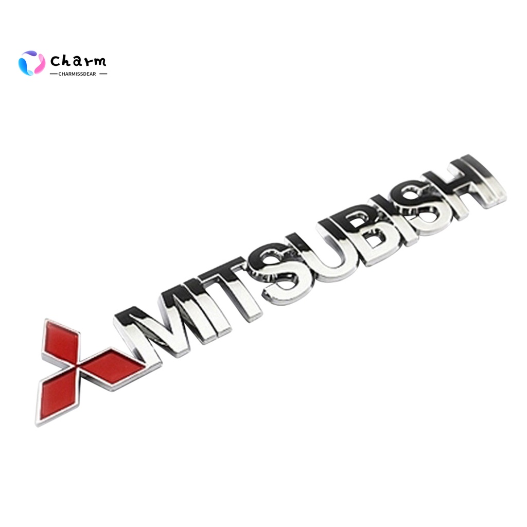 Miếng dán trang trí xe hơi 3D thiết kế chữ Mitsubishi