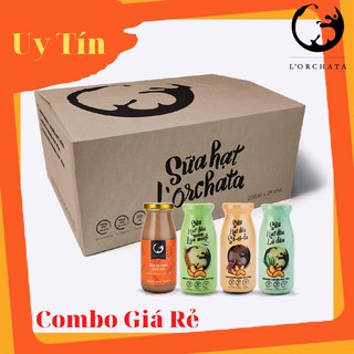 [COMBO GIÁ RẺ] Lốc 12 chai sữa hạt mix vị cho bé. Sữa hạt L'orchata