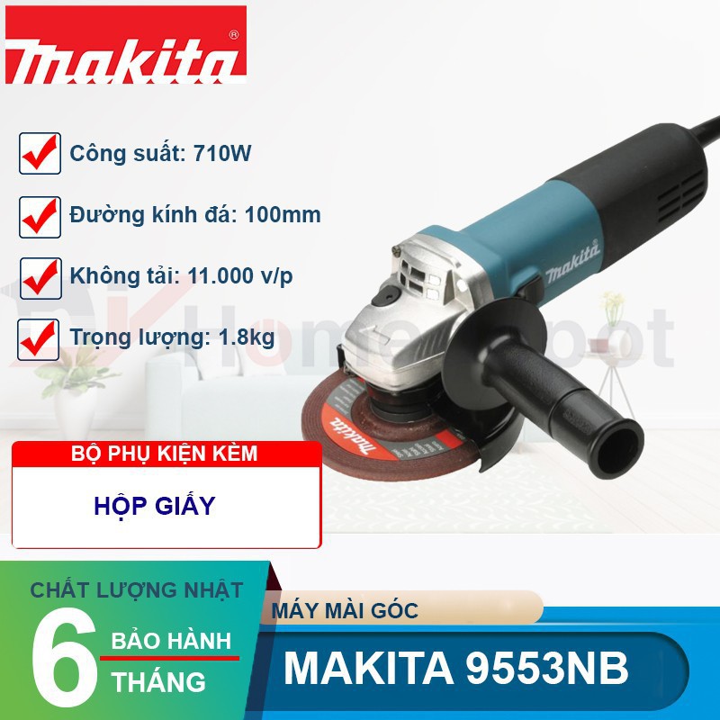 Máy mài makita 9553NB công tắc đầu,chính hãng,bảo hành 6 tháng