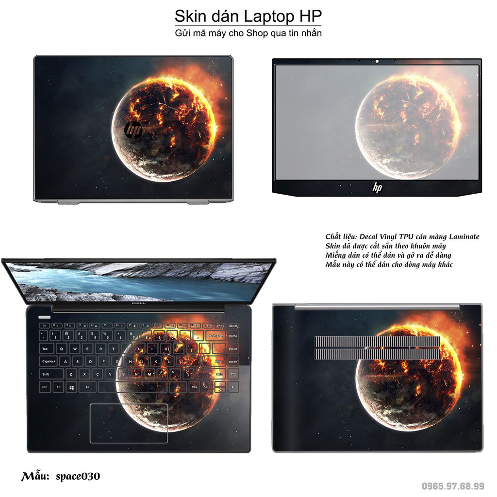 Skin dán Laptop HP in hình không gian nhiều mẫu 5 (inbox mã máy cho Shop)