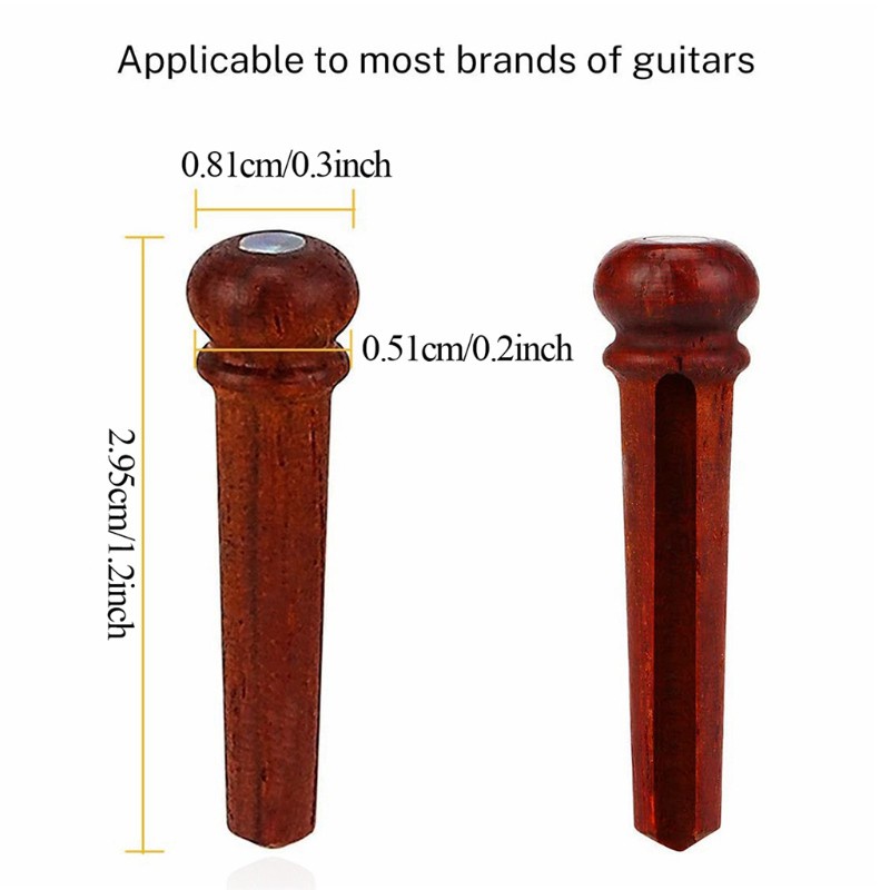 love* Pure Cocobolo Wood Acoustic Guitar Bridge Pins Abalone Pearl Dot Inlay( Nut+ Bridge Pins+Saddle+Pins Puller)