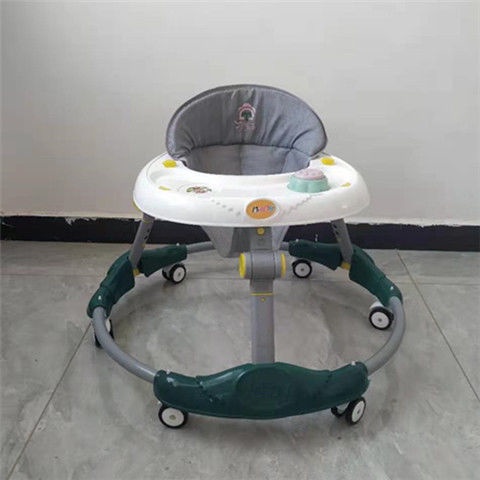 Xe đi bộ trẻ em học tập mới có thể gập lại chống ngã, lật chân hình chữ O ngồi ghế ăn cộng với cao