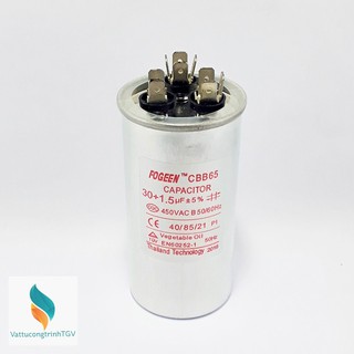 Tụ kép FOGEEN CBB65 30+1.5uF +5%