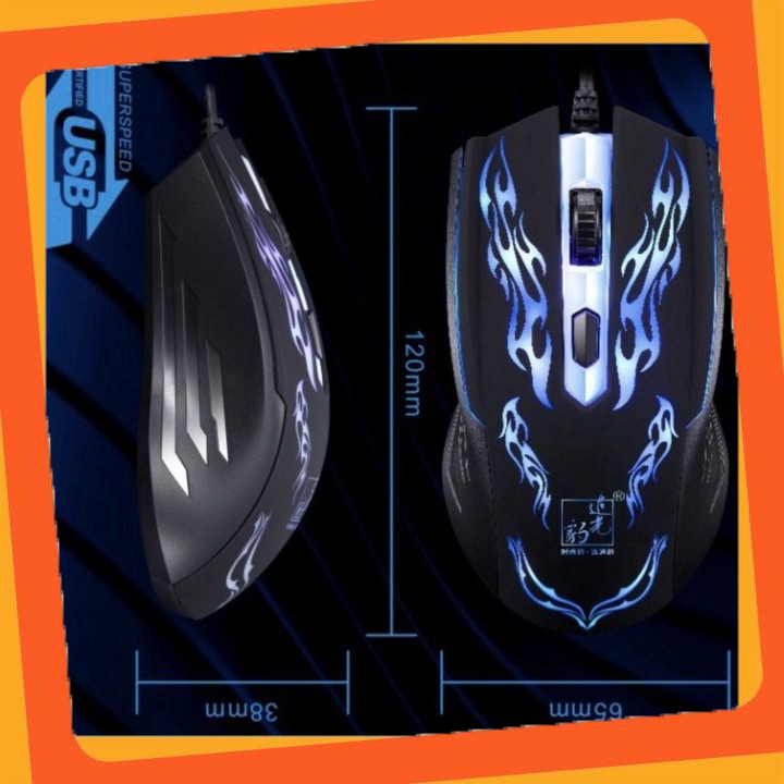 Hàng mới CHUỘT VẢY RỒNG CÓ LED DÂY DÙ ASUS - HP CHUYÊN GAME siêu rẻ