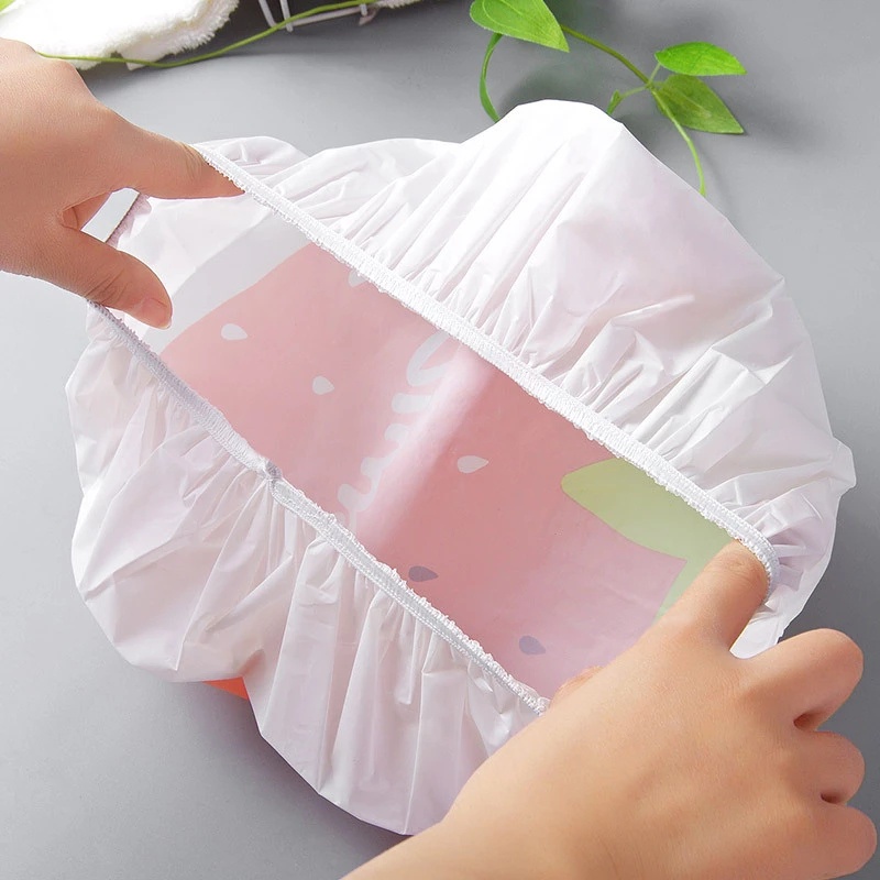 Mũ Tắm Trùm Đầu Co Giãn Chống Nước In Họa Tiết Trái Cây Hoạt Hình Chất Lượng Cao Có Thể Tái Sử Dụng Cho Nữ / Họa Tiết Ngẫ