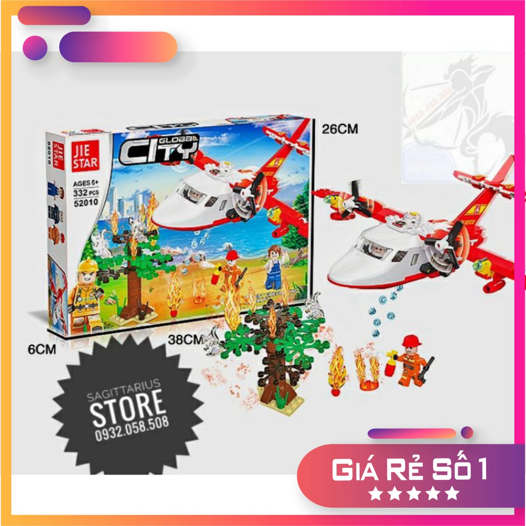 Lego Jiestar 52010 : Lắp Ráp Máy Bay Cứu Hỏa ( 332 Mảnh ) [Hot]