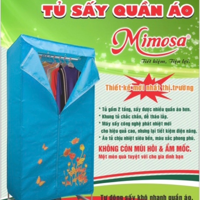 Tủ sấy quần áo Mimosa inox