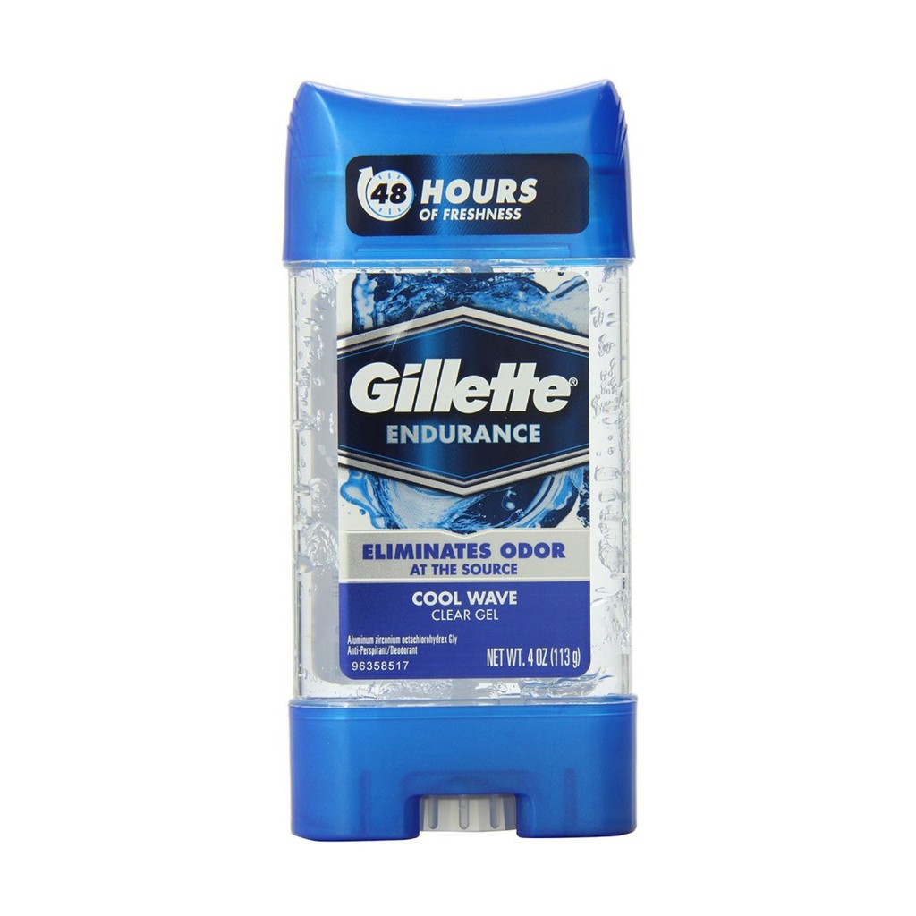 Lăn gel khử mùi nam Gillette Clear Gel Cool Wave Antiperspirant and Deodorant 107g (Mỹ)