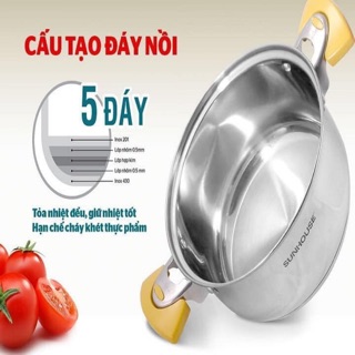 💥💥 bộ nồi inox 5 đáy sunhouse sh787 💥💥