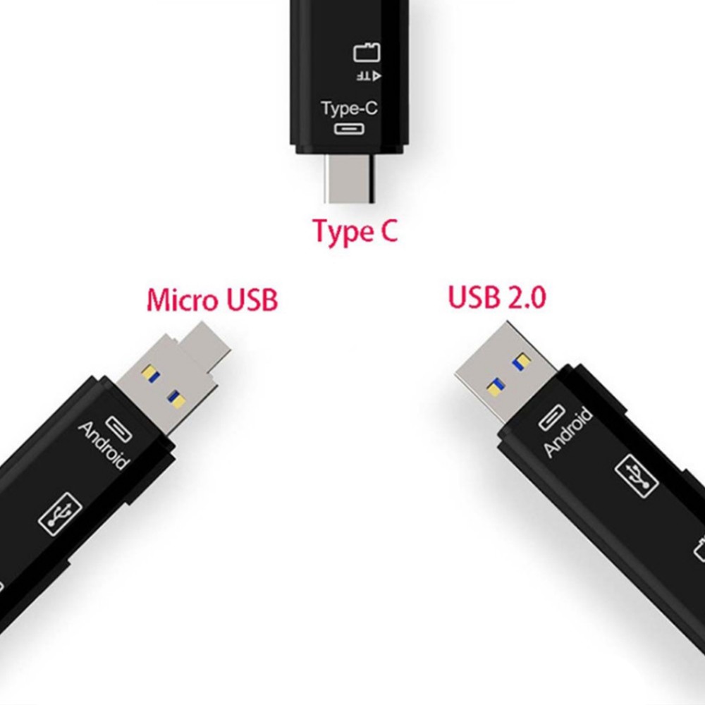 Đầu Đọc Thẻ Nhớ Usb 2.0 Otg 3 Trong 1 | BigBuy360 - bigbuy360.vn