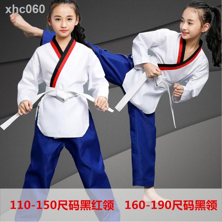 Bộ Đồ Tập Võ Taekwondo Tay Ngắn Chất Liệu Cotton Cho Người Lớn Và Trẻ Em