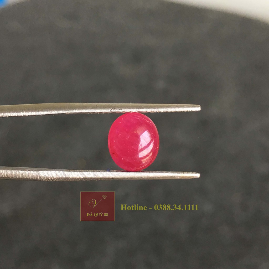 Viên Đá Ruby Tự Nhiên Yên Bái Đỏ Huyết 2,15ct Mặt Nhẫn Nữ