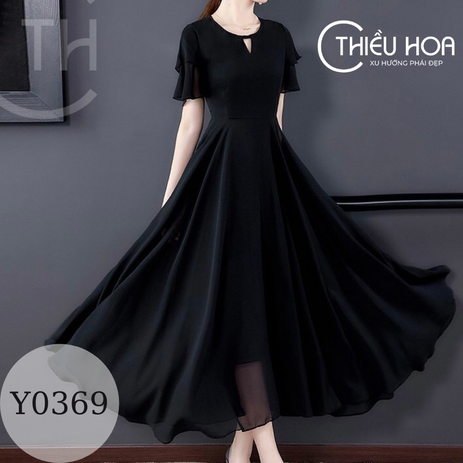 Đầm Dáng Xòe Dạ Hội Chiffon Y0369