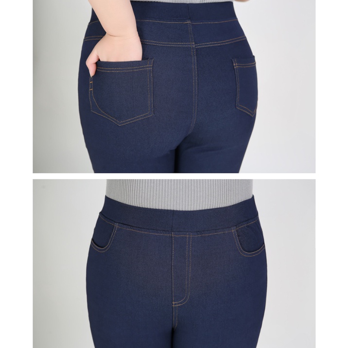 Quần giả Jean nữ chất mềm dày dặn co giãn 4 chiều BIGsize(40-77kg)QS34