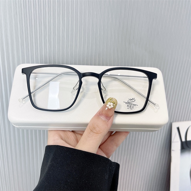 Mắt Kính Gọng Vuông Siêu Nhẹ Chống Ánh Sáng Xanh TR90 Thời Trang Hàn Quốc