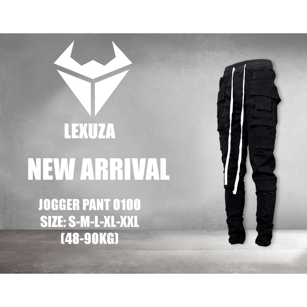 Quần Jogger phối đai Lexuza 0100