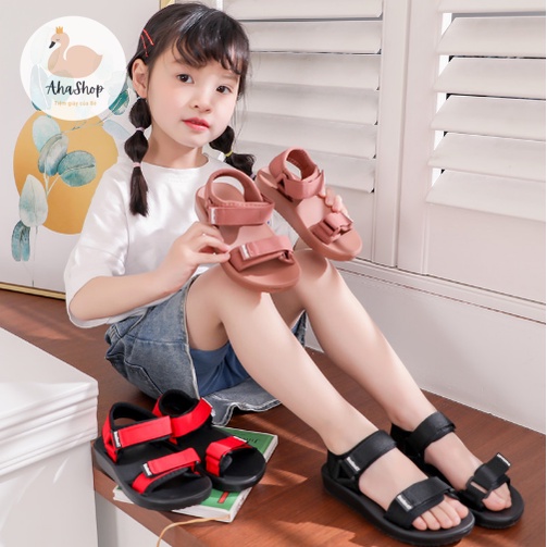 Dép quai hậu siêu nhẹ quai dù chắc chắn cho bé trai bé gái 3-14 Tuổi K085