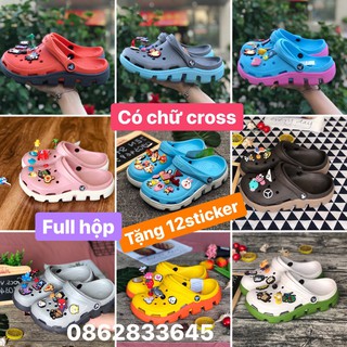 (4sticker +sẵn) Dép sục duet có in chữ nổi tặng kèm sticker