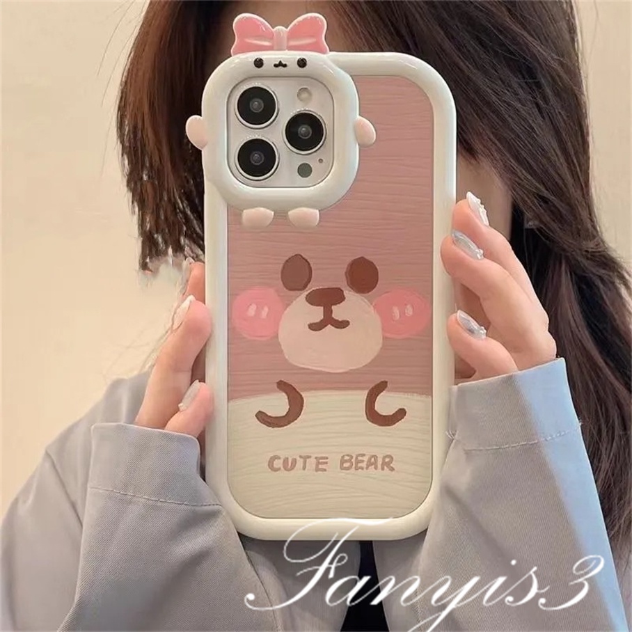 Ốp Điện Thoại Mềm Trong Suốt In Hình Gấu Hoạt Hình Cho iPhone 14 13 12 11 Pro Max X XR Xs Max 8 7 6 6s Plus SE 2020
