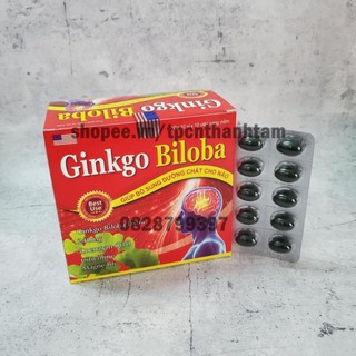 [Mẫu đỏ] Viên uống bổ não GINKGO BILOBA 240mg giúp tăng cường trí nhớ, tăng tuần hoàn máu não, ngừa tai biến – HỘP 100v