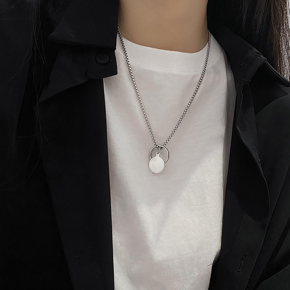 MXGOODS Vòng cổ Mặt Hình Đĩa Thời Trang Cho Nam Và Nữ