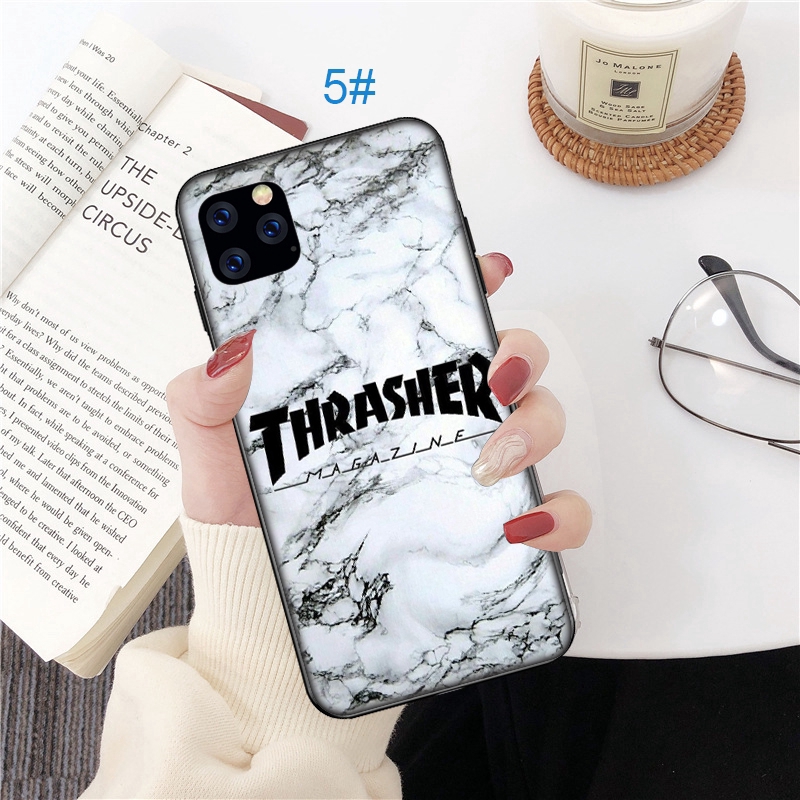 Ốp điện thoại mềm in hình logo tạp chí Thrasher cho iPhone 5 5s Se 6 6S 7 8 Plus X XR Xs Max