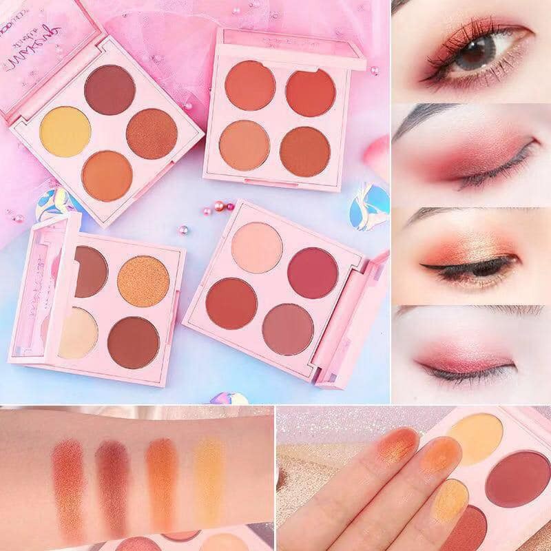 Phấn Mắt 4 Màu Wodwod Make-up Phấn trang điểm mắt ánh nhũ láp lánh