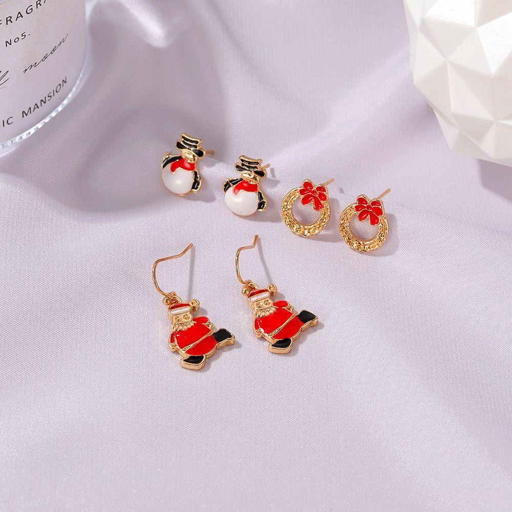 Bông Tai Hình Chim Cánh Cụt / Người Tuyết / Cây Cối|Trang Sức Bông Tai Giáng Sinh