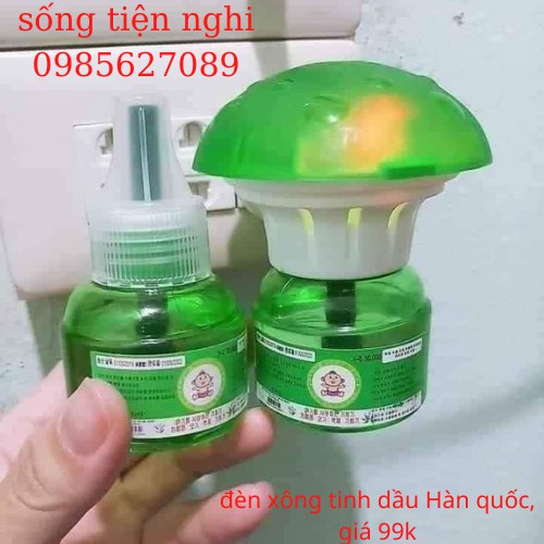 Đèn tinh dầu thiên nhiên đuổi muỗi cấp Hàn quốc, đèn sông tinh dầu an toàn với trẻ nhỏ. SALE ( 2 lọ tinh dầu và 1 đèn )