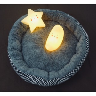 nệm  tròn cho chó mèo  (tặng gối nằm)