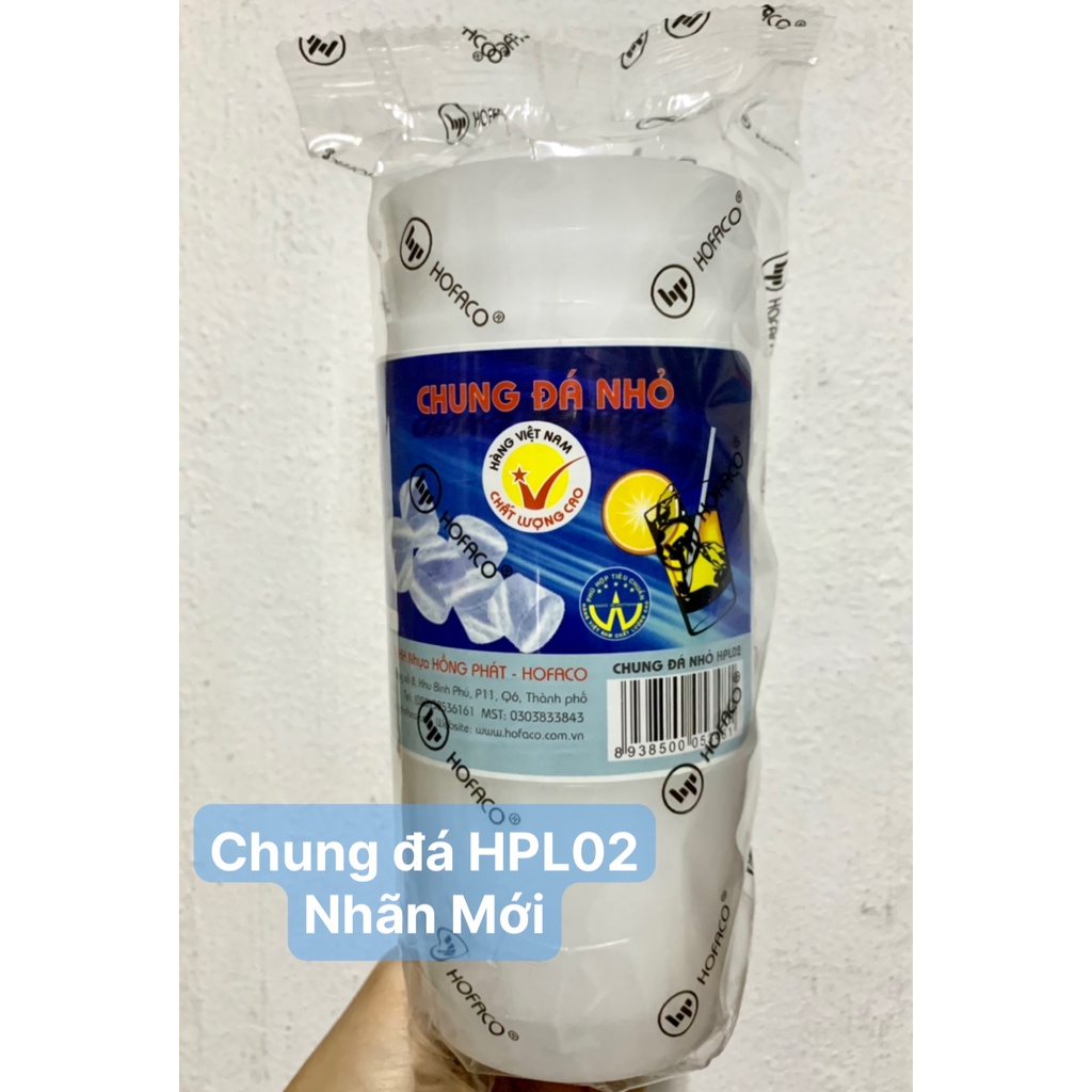 Chung làm đá bằng nhựa Hofaco – Chung đá nhỏ HPL02 - Combo 10 ly nhựa làm đá an, toàn, tiện lợi, cao cấp