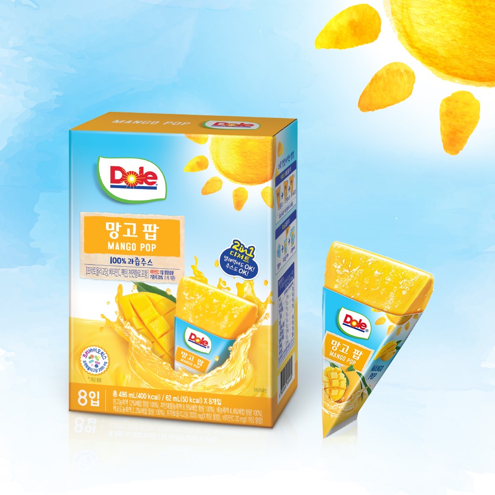 Nước Kem Tuyết Xoài Ép Dole (8 x 62ml)