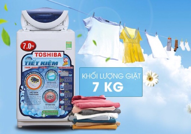 Máy giặt Toshiba 7 kg AW-A800SV WB (Miễn phí giao tại HCM-ngoài tỉnh liên hệ shop)