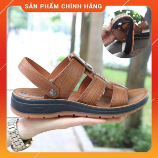 Sandal nam - dép quai hậu đế cao HT.NEO 100% da bò tự nhiên, kiểu dáng và màu sắc nổi bật, quai da siêu bền chắc (SD96)