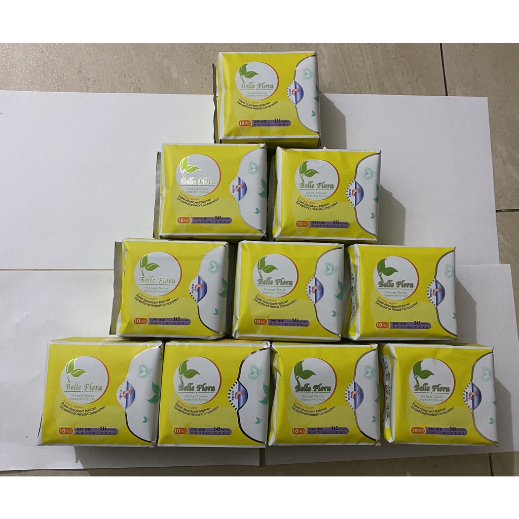 Bộ băng vệ sinh ban ngày cotton BELLE FLORA 10 gói