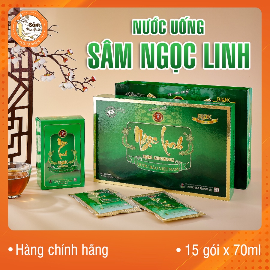 Nước Uống Sâm Ngọc Linh (70 ml x 15 gói) Hàng Chính Hãng Hỗ Trợ Sức Khỏe