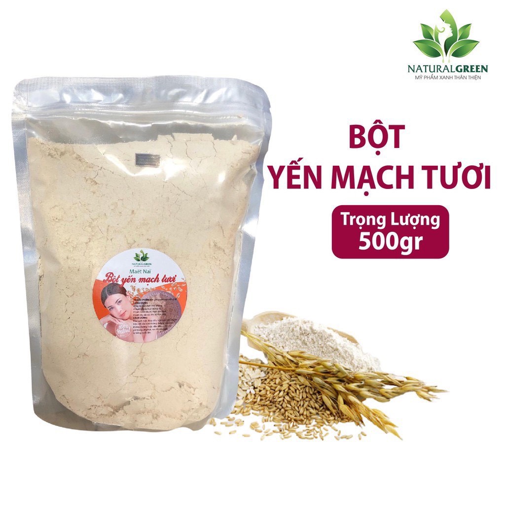 500gr Mặt nạ bột yến mạch nguyên chất bột yến mạch sữa tươi trắng da , mờ thâm nám