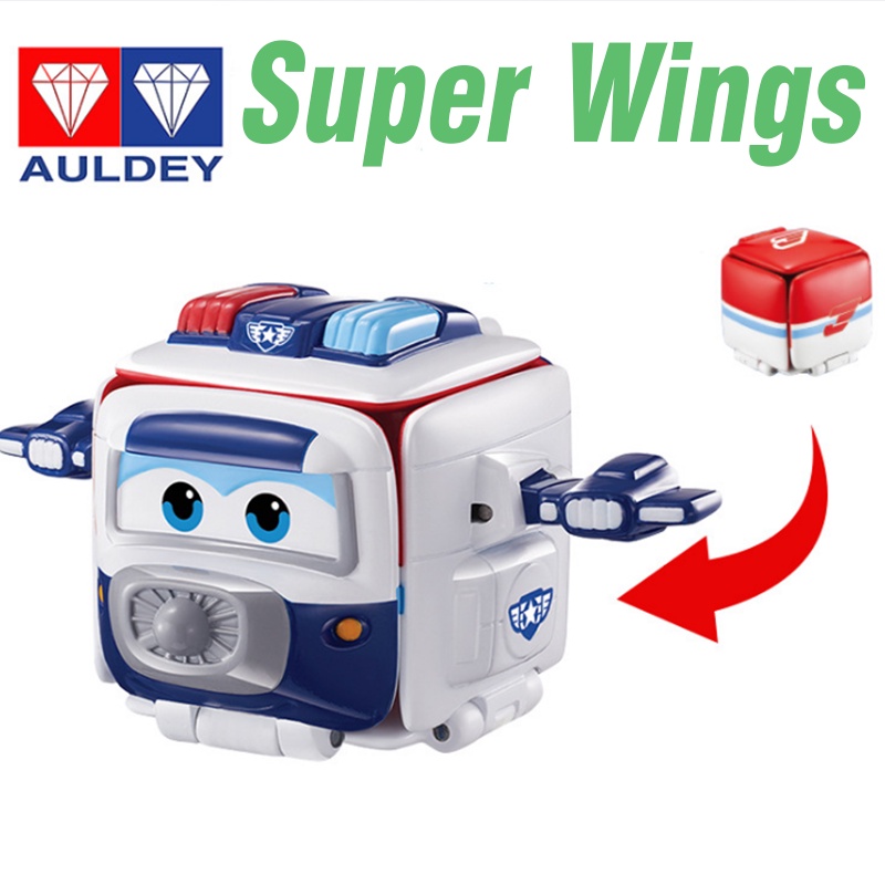 Hộp biến hình super wings mô hình cảnh sát Paul đồ chơi trẻ em đội bay siêu đẳng