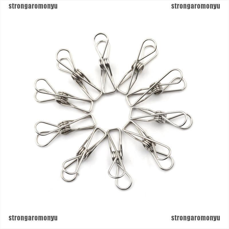 Set 10 Kẹp Phơi Quần Áo Bằng Thép Không Gỉ