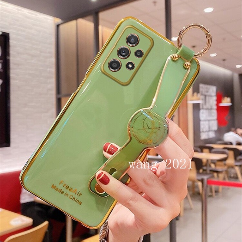Ốp Điện Thoại Silicone Mềm Có Quai Cầm Tay Mẫu Mới Cho Samsung Galaxy A73 A53 A03 A33 M23 M33 5G A13 A23 LTE 4G
